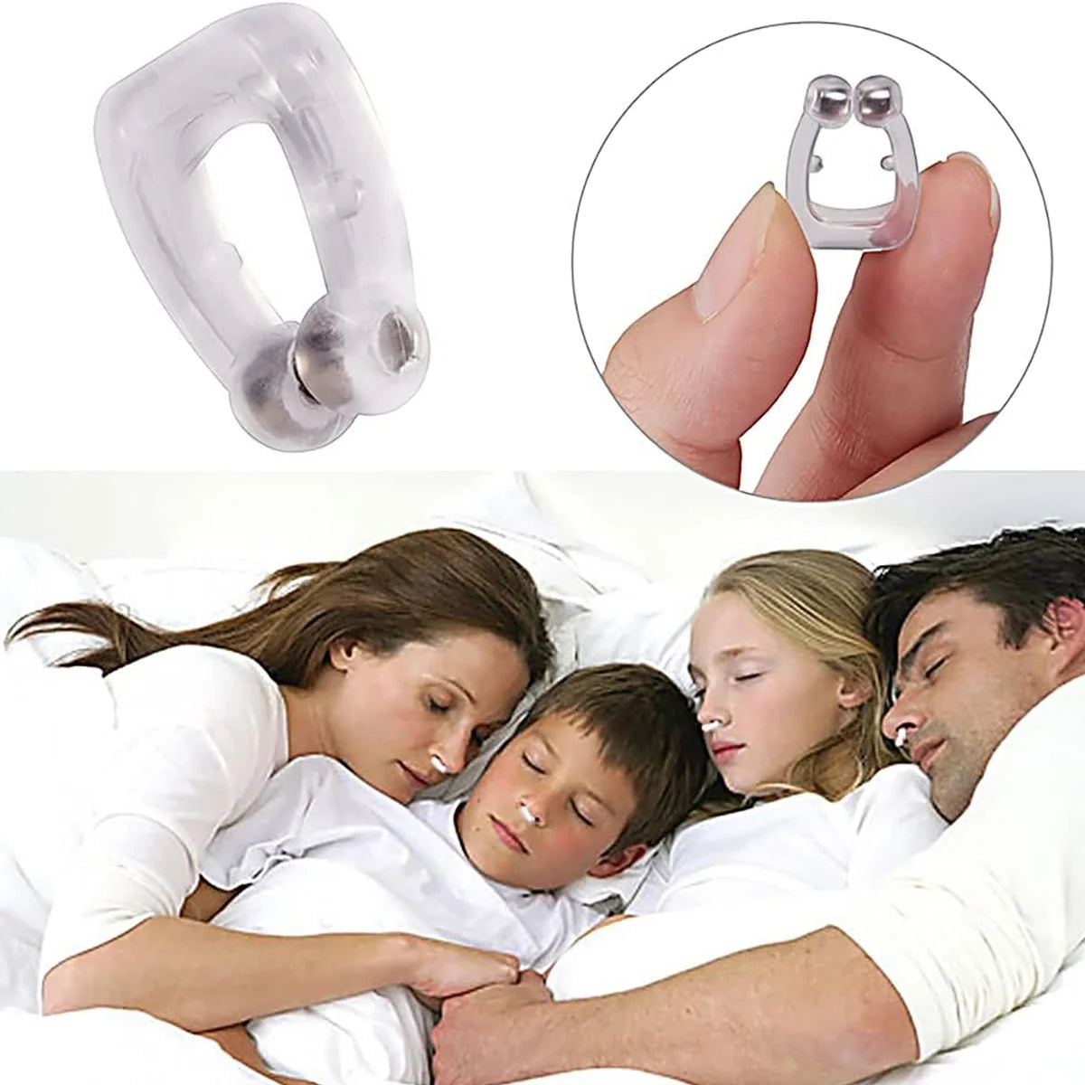 Anti Snore Device For Men And Woman Silicone Magnetic Nose Clip For Heavy Snoring Sleeper Snore Stopper Anti Snoring Device (3Pc)